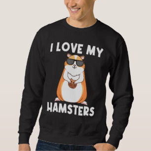Coola Hamster För manar Women Syrian Dwarf Rodent Lång Ärmad Tröja