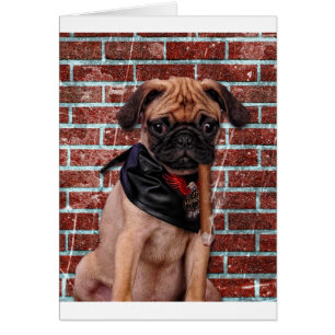 Coola Hand Pug Hälsningskort