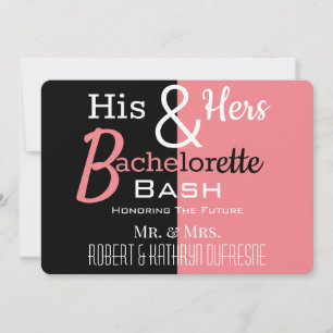 Coola Hans & Hers Combo Bachelor/ette Personlig C Inbjudningar