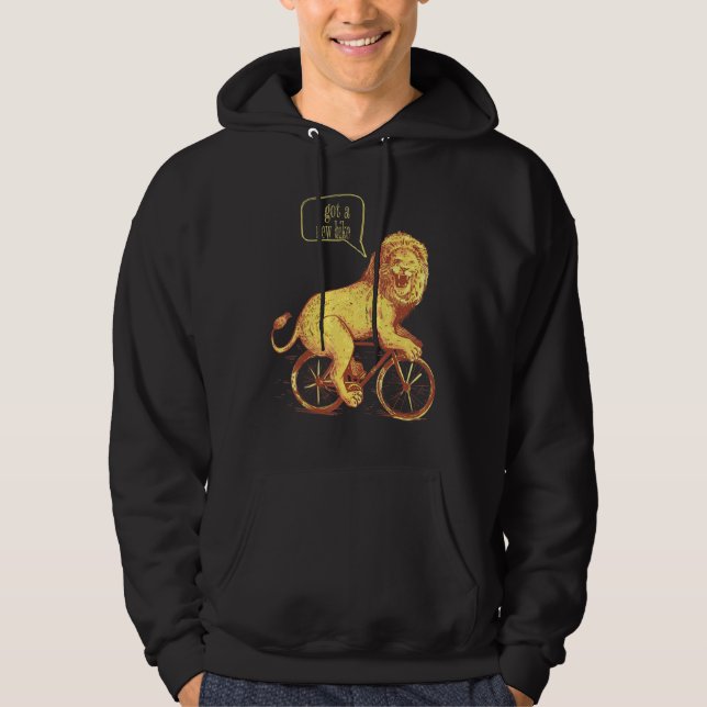 Coola Har A New Bike säger "Man" Hoodie (Framsida)