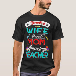 Coola har ägnat kvinnliga lärare i Mamma Proud Fan T Shirt