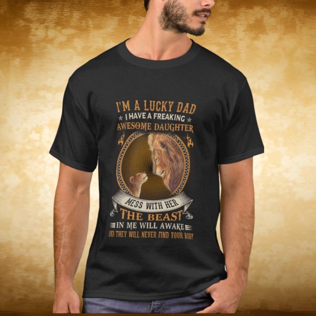 coola har tur Pappa-dotter T Shirt (Skapare uppladdad)