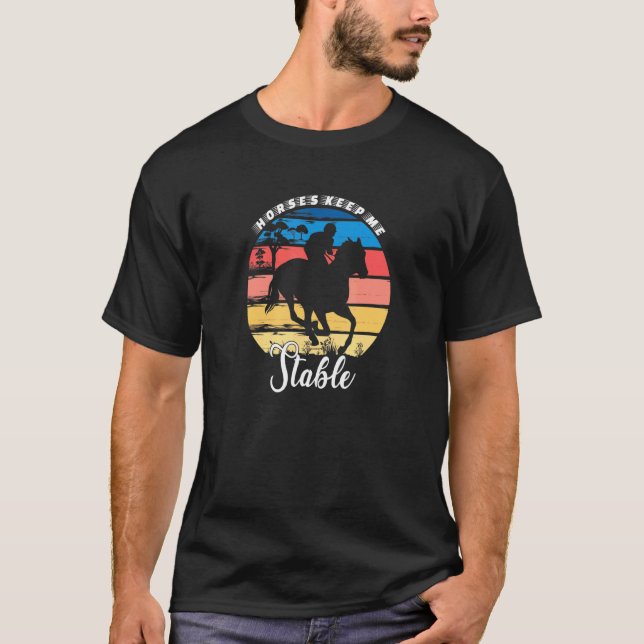 Coola hästar håller mig stabil - Ridning T Shirt (Framsida)