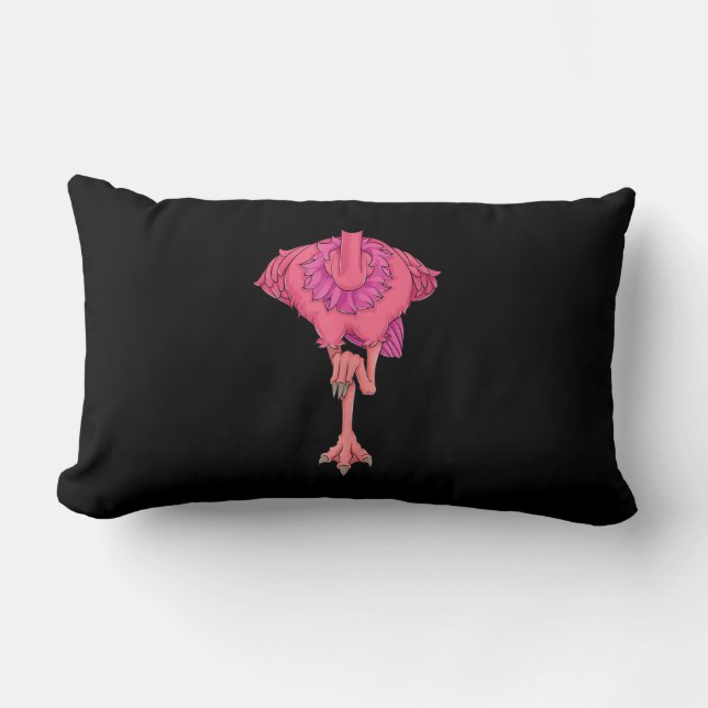 Coola Headless Flamingo Halloween Costume Funny Lumbarkudde (Framsida)