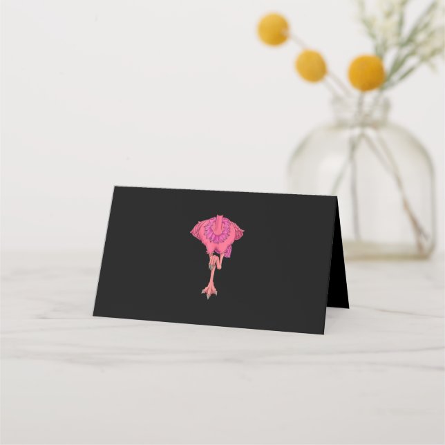 Coola Headless Flamingo Halloween Costume Funny Placeringskort (Framsida)