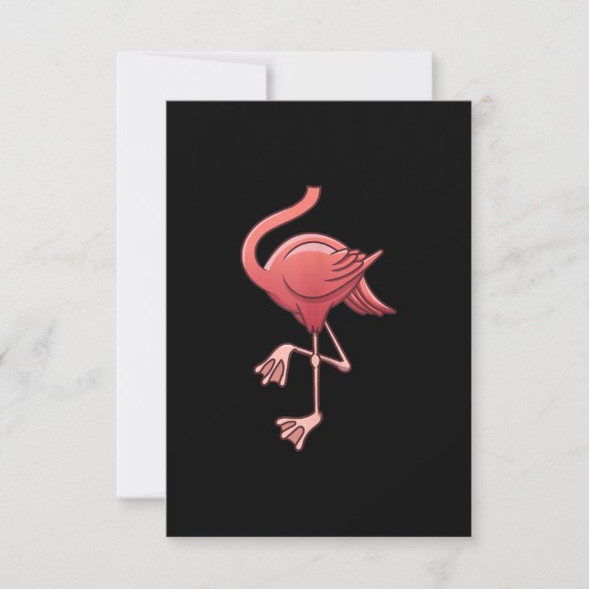 Coola Headless Flamingo Halloween Costume Funny Tack Kort (Framsida)