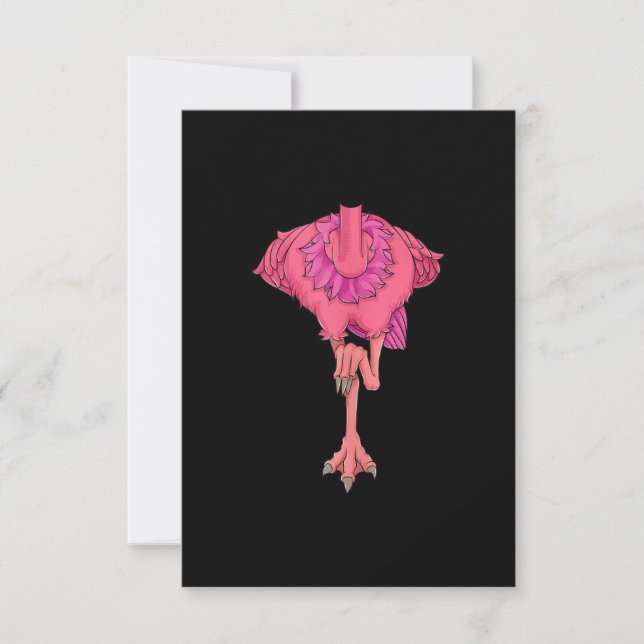 Coola Headless Flamingo Halloween Costume Funny Tack Kort (Framsida)