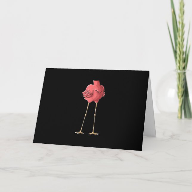 Coola Headless Flamingo Halloween Lazy Kort (Framsida)