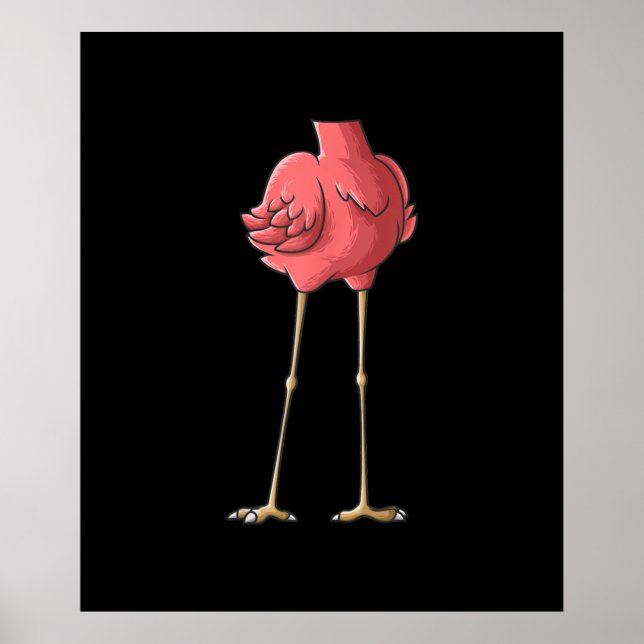 Coola Headless Flamingo Halloween Lazy Poster (Framsidan)