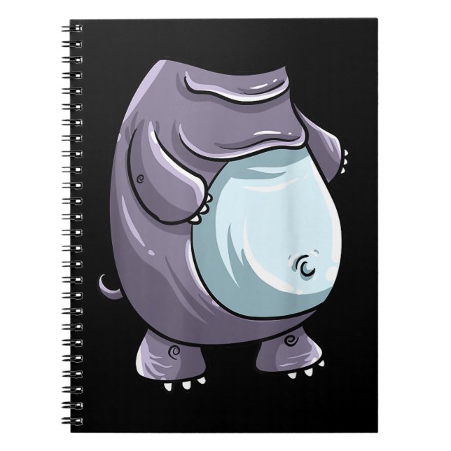 Coola Headless Hippo Halloween Costume Funny Lazy Anteckningsbok (Framsidan)