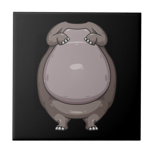 Coola Headless Hippo Halloween Costume Funny Lazy Kakelplatta (Framsidan)