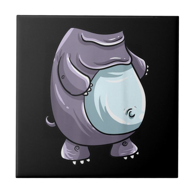 Coola Headless Hippo Halloween Costume Funny Lazy Kakelplatta (Framsidan)
