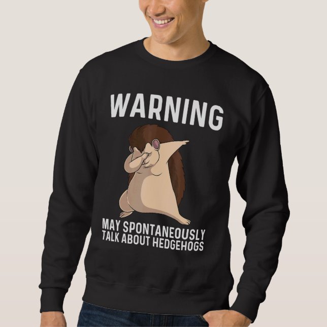 Coola Hedgehog För manar Women Spiny Quills Garden Lång Ärmad Tröja (Framsida)