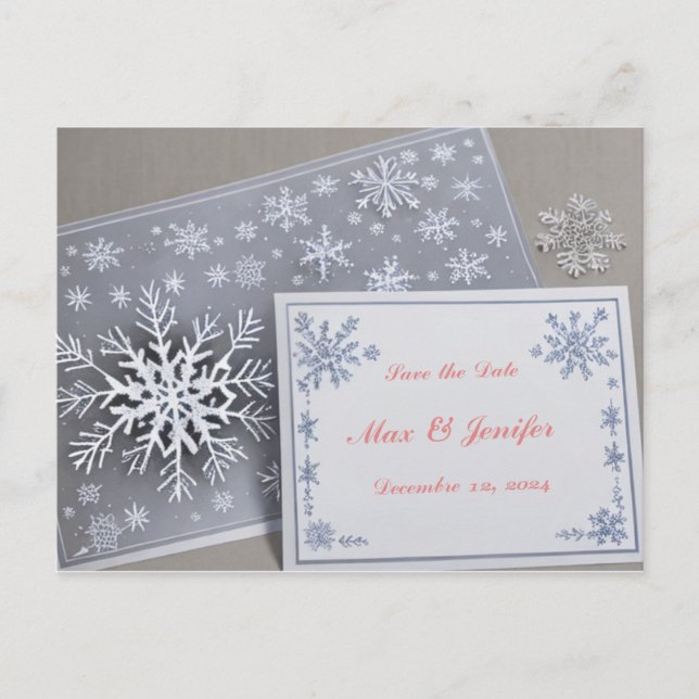 Coola Helgdag och jul Bröllop spara datum Meddelande Vykort (Framsida)