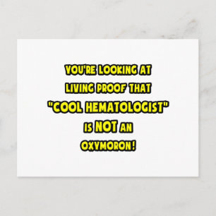Coola Hematolog är INTE Oxymoron. Vykort
