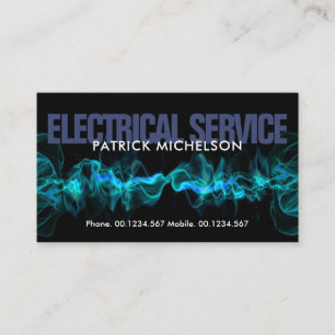 Coola Hett Blue Electrical Lightning Electrician Visitkort