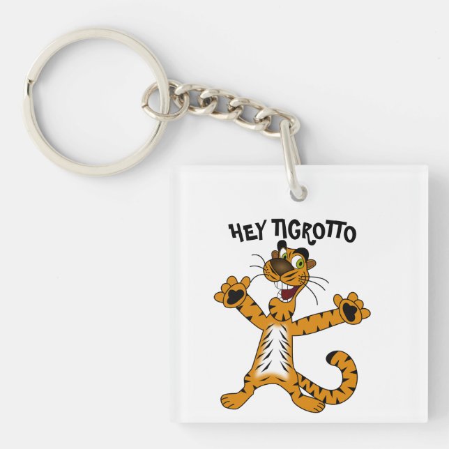 Coola Hey Tigrotto Tiger Pojke Födelsedagsnyckelri (Framsidan)