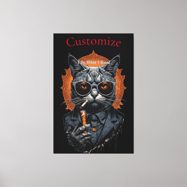 Coola Hip Cat Thunder_Cove Canvastryck (Framsida)