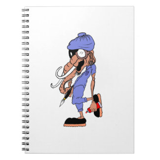 Coola hip hop-artisten cartoo anteckningsbok