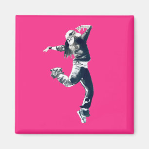Coola hip hop dancer art magnet