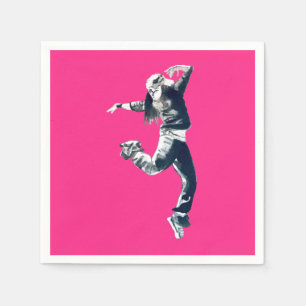 Coola hip hop dancer art pappersservett