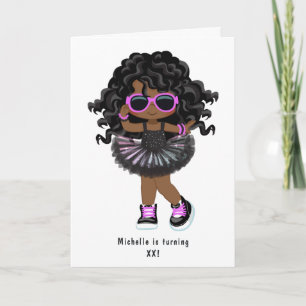 Coola Hip hop Rap Tutu Girl Födelsedagsfest Inbjudan