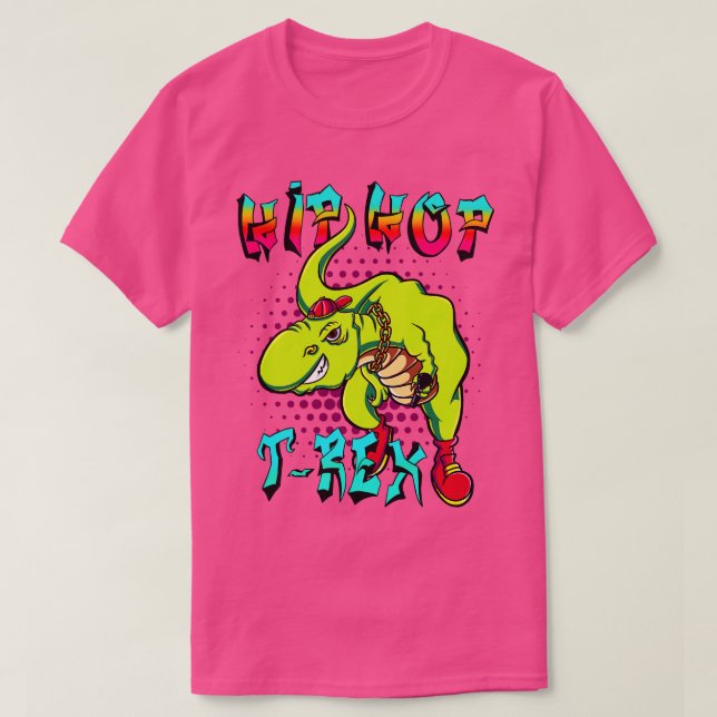 Coola HipHop TRex Dinosaur Rap MC T Shirt (Design framsida)