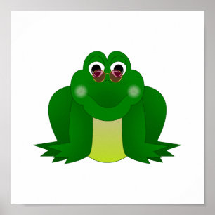 Coola Hippie Frog Poster