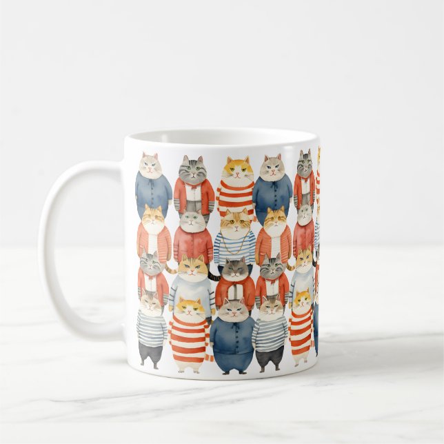 Coola Hipster Cats Kaffemugg (Vänster)