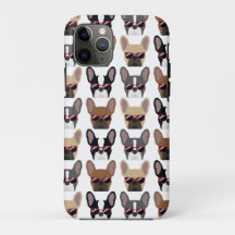 Coola Hipster Fransk Bulldog Patterned Phone Case