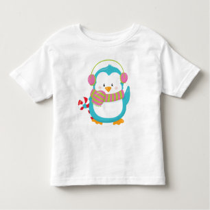 Coola Hipster Penguin Winter Kids Småbarn jul T Shirt