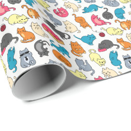 Coola Hipster-Tecknad, omslutning av katter Gift Presentpapper