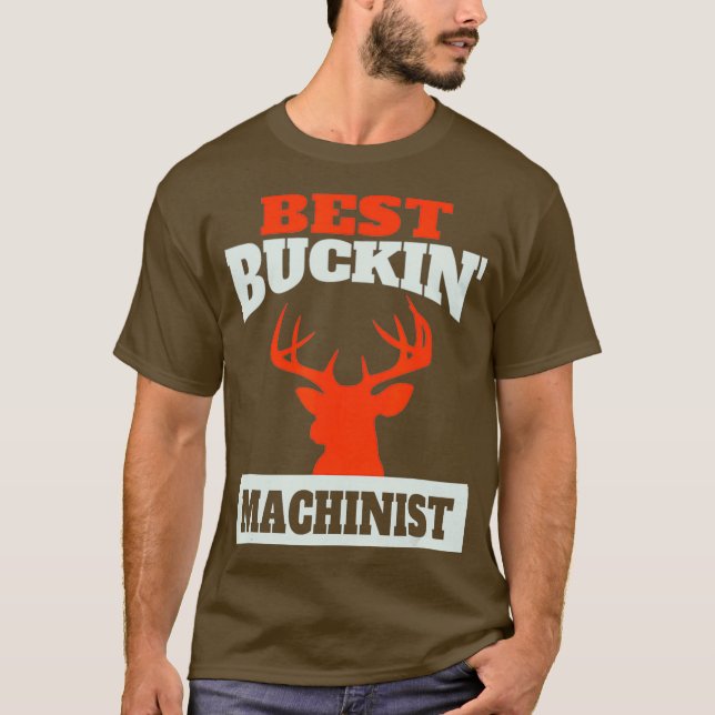 Coola Hjort Hunting Machinist T Shirt (Framsida)
