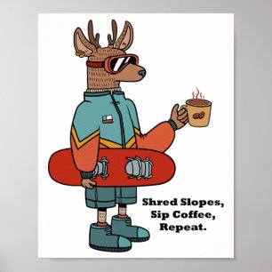 Coola Hjort med snörpapp Poster