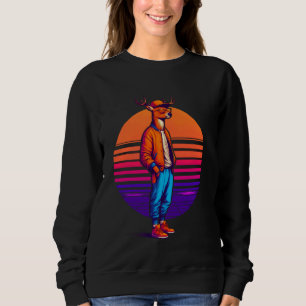 Coola Hjort Modern Urban Stil Sunset Retro Art T Shirt