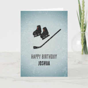 Coola Hockey Thmet Ice Struktur Male Birthday Kort