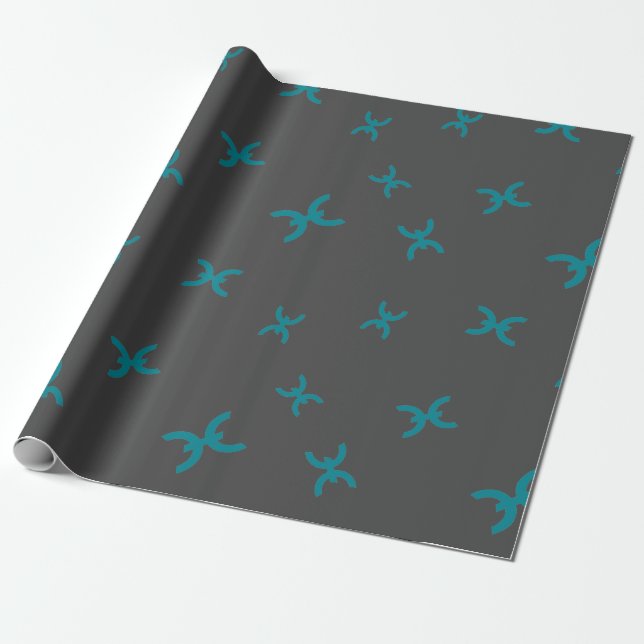 Coola Holo Cryptocurrency Coin Sign Mönster Presentpapper (Utrullad)