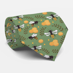 coola honungsbin, tiled mönster Neck Tie Slips
