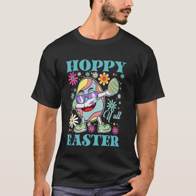 Coola Hoppy Påsk Yu2019alla Dabbinu2019 Ägg T Shirt (Framsida)