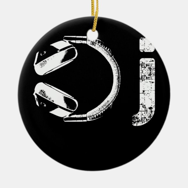 Coola Hörlurar design För manar Kvinnor DJ Music Julgransprydnad Keramik (Framsidan)