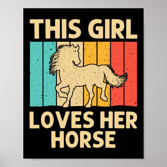 Coola Horse for Girls Kid  Älskare Ro Poster (Framsidan)