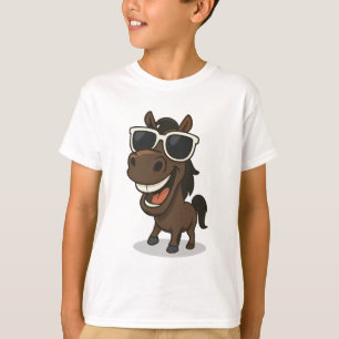 Coola Horse med Shades T Shirt