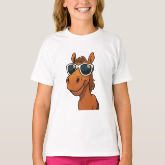 Coola Horse med Shades T Shirt