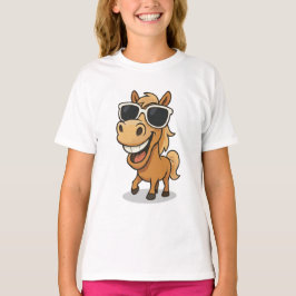 Coola Horse med Shades T Shirt