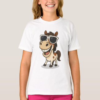 Coola Horse med Shades T Shirt