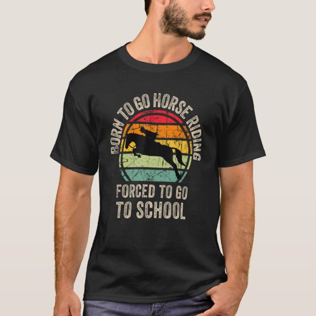 Coola Horse ride Graphic for Son Equestrianism T Shirt (Framsida)