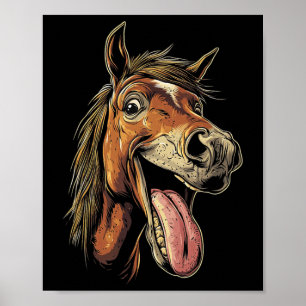 Coola Horse som visar Tunga Horses Riding på Horse Poster
