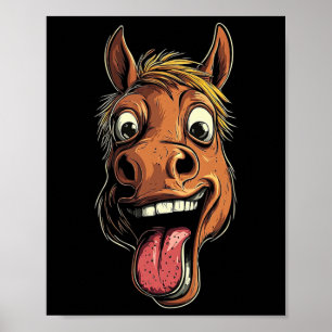 Coola Horse som visar Tunga Horses Riding på Horse Poster