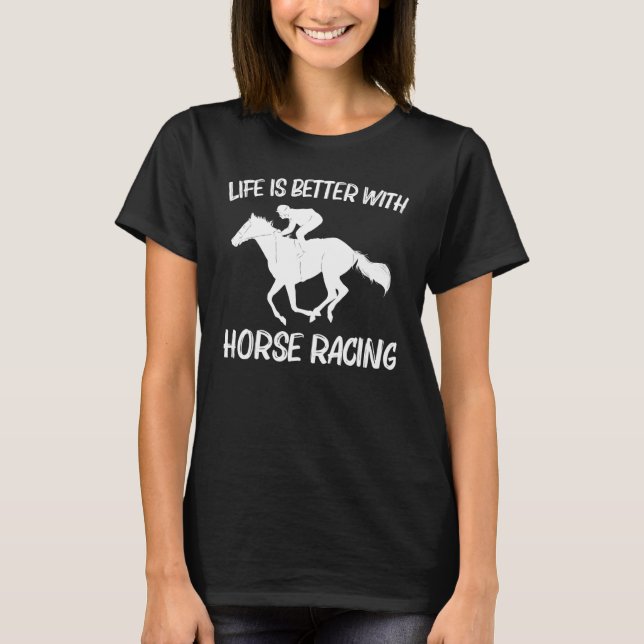 Coola Horse Tävla För manar Kvinnor  J T Shirt (Framsida)