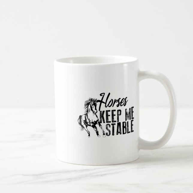 Coola Horses Behålla Me Stable Funny  Kaffemugg (Höger)